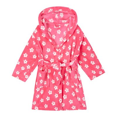 bluezoo Girls' pink flower dressing gown